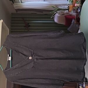 Hot Cotton black linen top.